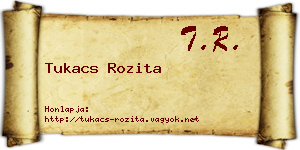 Tukacs Rozita névjegykártya
